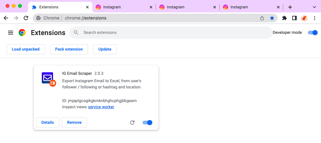 Instant Email Verifier chrome extension install done